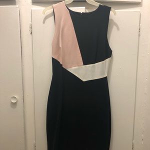 WHBM Colorblock sheath dress black pink 2